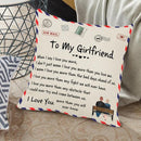 Sierkussensloop 45x45 cm 'To my girlfriend' - UniKorf.nl