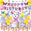 59-delig Vlinder Verjaardagset - Merkloos Feestdecoratie