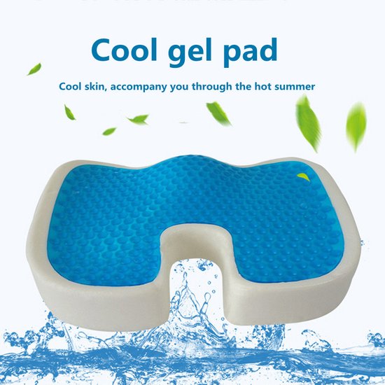 Unikorf Gelzitkussen – Wasbaar Ademend Net Zwart 45x35x7cm