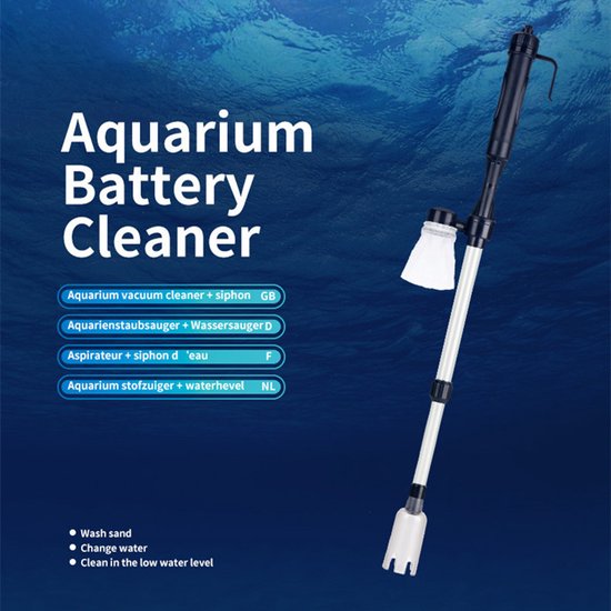 3 in 1 - Aquarium stofzuiger-Twee gebruiksmodi-Aquarium Reiniging en Schoonmaken-donkerblauw