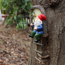 Betoverende Kabouter met Viool - Duurzame Tuin Hanger met Nachtglow-13,8 cm Hoog