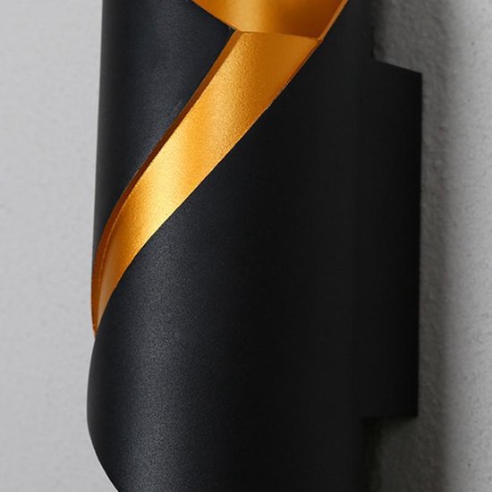 Xtraworks Moderne LED Wandlamp Zwart/Goud Waterdicht