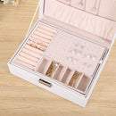 Sieradendoos wit met meerdere vakken en vergrendeling