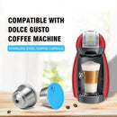 3 delige Herbruikbare RVS Dolce Gusto Capsule met Maatschep en Reinigingsborstel - Bespaar Geld en Bescherm het Milieu