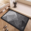 Luxueuze Antislip Badmat – Waterabsorberend & Snel Droog – Stijlvol Geometrisch Design – Veilig en Comfortabel – 49.5x78.5 cm – Donkergrijs