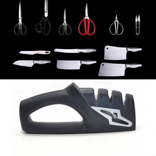 Professionele Messenslijper - Grijs - Ergonomisch - 4 Stande