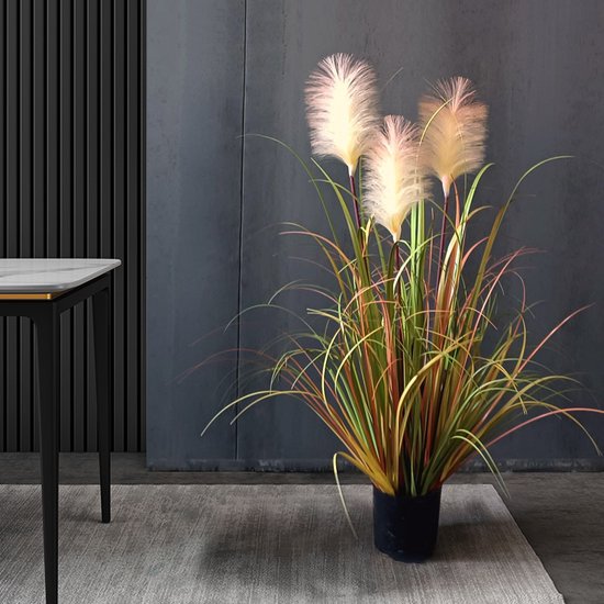Realistische Pampasgras Kunstplant - Herfstkleuren - 90 cm