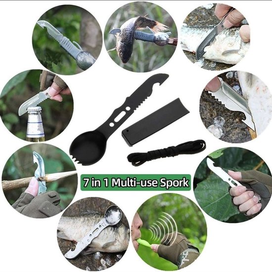 SOS Wildernis 13-in-1 Overlevingsset – Multitool & Zaklamp