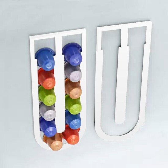 Koffiecapsules Opbergrek - Geschikt voor 12 Capsules Wit