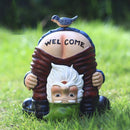 Grappige tuinkabouter blote billen