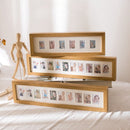 Collagelijst voor 10 mini foto's - Houten frame lichtbruin