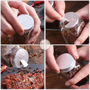 12-delige Glazen Kruidenpotten Set met Aluminium Deksel -Inhoud 120 ml - Inclusief Handige Accessoires