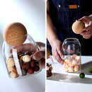 4 delige Afsluitbare Bewaardozen van Hoog Borosilicaatglas - Vooraard Glazen Pot voor Een Stijlvolle en Praktische Keukenorganisatie (Inhoud：450ML+750ML+1000ML+1300ML）