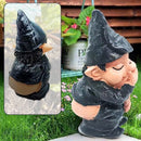 Ondeugende tuinkabouter - Tuindecoratie 6x5x12cm