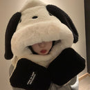 Winterse 3-in-1 Set - Warme Muts, Sjaal & Handschoenen met S