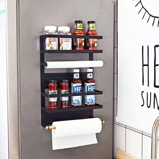 TDR Multifunctioneel Magnetisch Keuken- en Badrek - Zwart