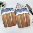 Luxe Snij- & Serveerplank Blauwe Golf 35x24,8 cm