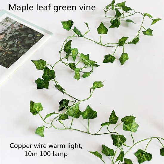 Unikorf LED Lichtsnoer Esdoornblad 10m 100 LED Batterij