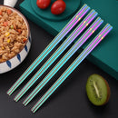 Roestvrijstalen Rainbow Chinese Eetstokjes - 5 paar