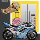 100 reizen en landen Sticker-Stickers voor laptop,koffers,koelkasten, kleerkasten, muren-watertight en weerbestendig