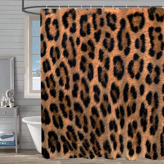 Unikorf Waterdicht Douchegordijn Luipaardprint 180x200