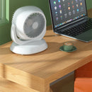 USB Oplaadbare Tafelventilator – 210° Breedhoek Wit