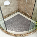 Merkloos TDR douchemat PVC zuignap grijs 70x70