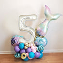 Digitale Zeemeermin Ballon Set - Kinderfeest Decoratie