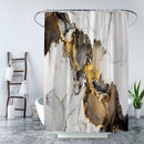 UniKorf.nl Waterdicht Douchegordijn Marmer Zwart/Wit