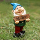 Magisch Welkomstbord met Kabouterbeeldje - Tuindecoratie 10x