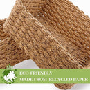 4 delige Natuurlijke Rieten Handgeweven Opbergdozen set-Rust