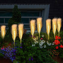 LED zonne-energie rieten lamp - Decoratieve en energiezuinige lamp voor uw tuin, patio of veranda- warm licht