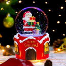 Magische Kerst Sneeuwbol met Muziek en Kleurrijke LED – Kerstman met Cadeaus – Luxe Decoratie – Ø8 cm, Hoogte 14 cm