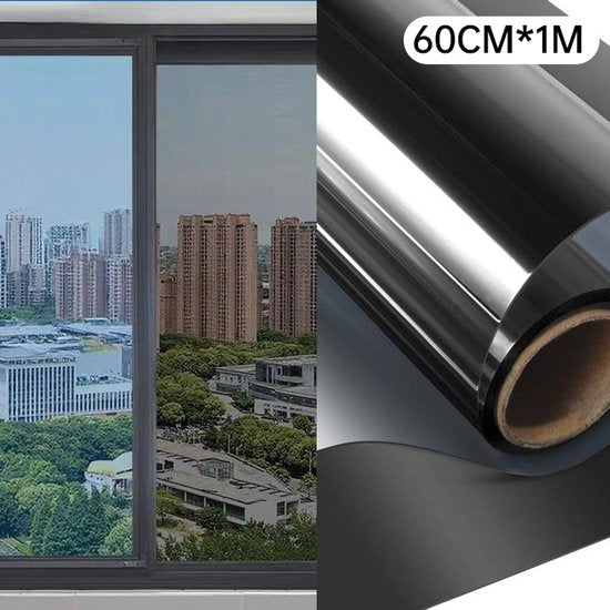 Spiegelfolie 60x100 cm – Zonwerend, Privacy, Zelfklevend