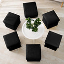 Opvouwbare opbergkist/zitkruk - zwart 37x37x37cm