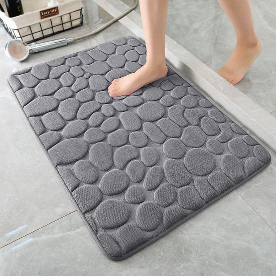 hoogwaardige badkamermat - Luxe Comfort en Veiligheid in één-Uitzonderlijke Waterabsorptie- 50*80cm-grijs