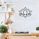 Unikorf Metalen Lotus Wanddecoratie 28x24cm Zwart
