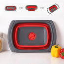 Opvouwbare wasbak, draagbare opvouwbare wasbak, afvoermand,