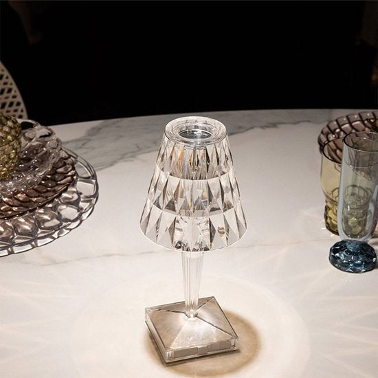 Xtraworks kristal nachtlampje tafellamp touch dimbaar USB