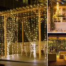 LED-lichtgordijn - Decoratief Gordijn met 300 LED's - Waterdicht - 8 Modi Afstandsbediening met USB-aansluiting voor Binnen en Buiten - 3m x 3m