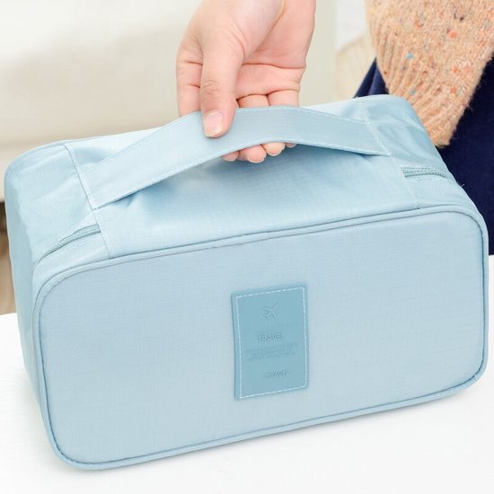 TDR-Multifunctionele lingerie/ondergoed tas - make-up tasje-toilettas-Hemelsblauw