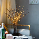 Elegante LED-boomtaklamp op Batterij - Sfeervolle Interieurverlichting - 70cm hoog - Warm Wit Licht