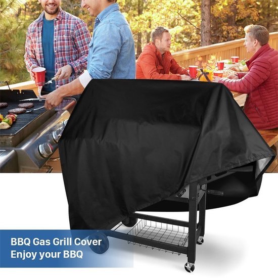 Premium Barbecue Grill Hoes-Bescherming en Duurzaamheid voor uw Gas-/Elektrische Barbecue - Waterdicht, UV-Bestendig, en Gemakkelijk Bevestigbaar-zwart170x61x117cm