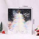 2 STUKS Betoverende 3D-Kerstboom Pop-up Kaart - Stuur een Magische Kerstgroet-blauw