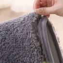 TDR-60x90cm Pluche Vloermat-kamermat-Tapijt-Antislip- Donkergrijs