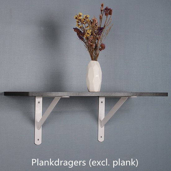 4 Plankdragers voor Stabiele Wandplanken - Wit