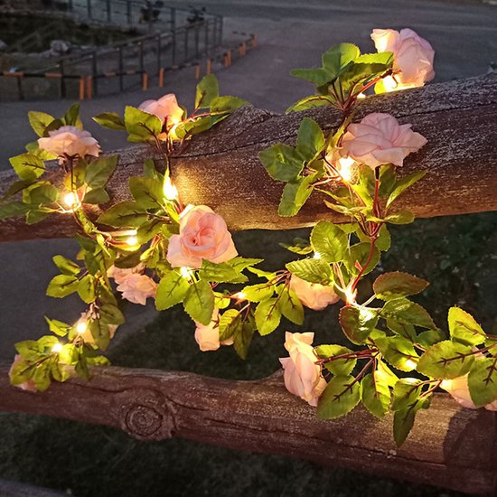Xtraworks - Rozen LED lampjes slinger - 2m - 20 lichtjes
