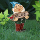 Magisch Welkomstbord met Kabouterbeeldje - Tuindecoratie 10x