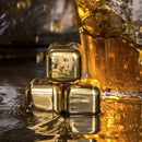 TDR-Luxe whiskey set+6 Whiskey stones +1 fluwelen zakje +opbergdoos-Herbruikbare -roestvrij-goud