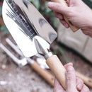 5-delige tuingereedschapset RVS met houten handvatten